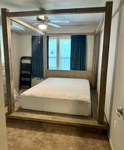 Reclaimed Oak Queen size Canopy Bed