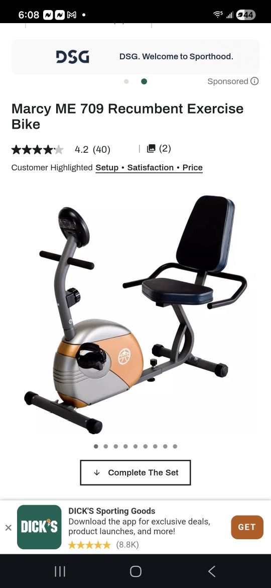 Marcy Excerise Bike Nothing Wrong With It's Loke Brand New Just Not Using Anymore