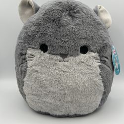 Squishmallow Plush Miper  Chinchilla 12” FuzzAMallow Soft Gray Fuzzy Mouse NWT