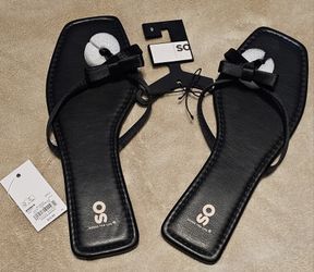 Women's Flip Flops,  Black Size 9
