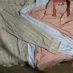 Men’s IZOD Button Up Shirts XL Long Sleeve 