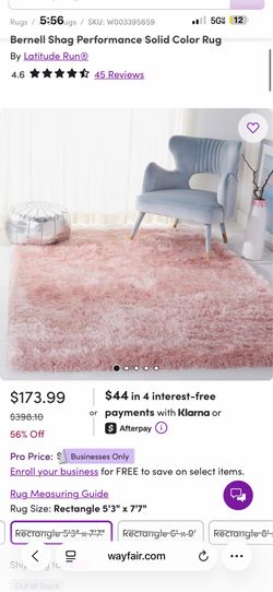 Pink area rug
