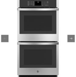 GE 27 inch Double Electric Wall Oven Self + Steam Cleaning ( Stainless Steel )
