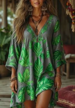 NEW Boho summer chill dress LARGE