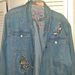 Jean Denim Jacket Rare High Heels Beautiful