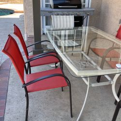 Glass Table and 6 Chairs