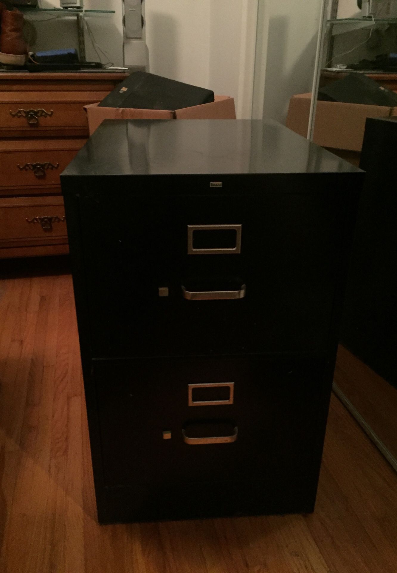File cabinet, heavy duty legal size with two large drawers