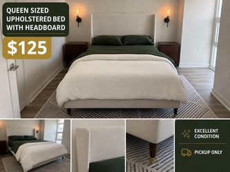 Queen upholstered bed