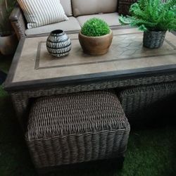 Two Patio Stools From  Jerome's Furniture 