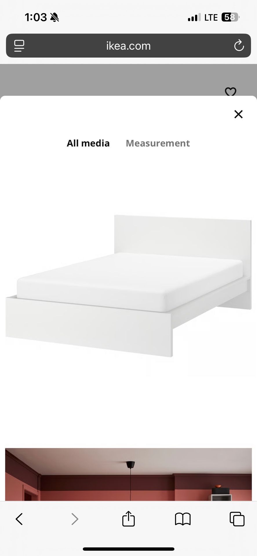 IKEA King Size Malm Bed Frame