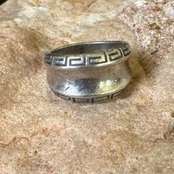 Vintage Kabana Ring Size 8 925 Silver 