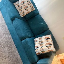 Blue Living room set with pillows