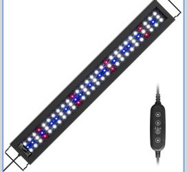 NICREW C10 Plants Freshwater LED Aquarium Light, Full Spectrum Fish Tank Light with LCD Timer, Color Temperature Adjustable, 48-60 in, 32 Watts