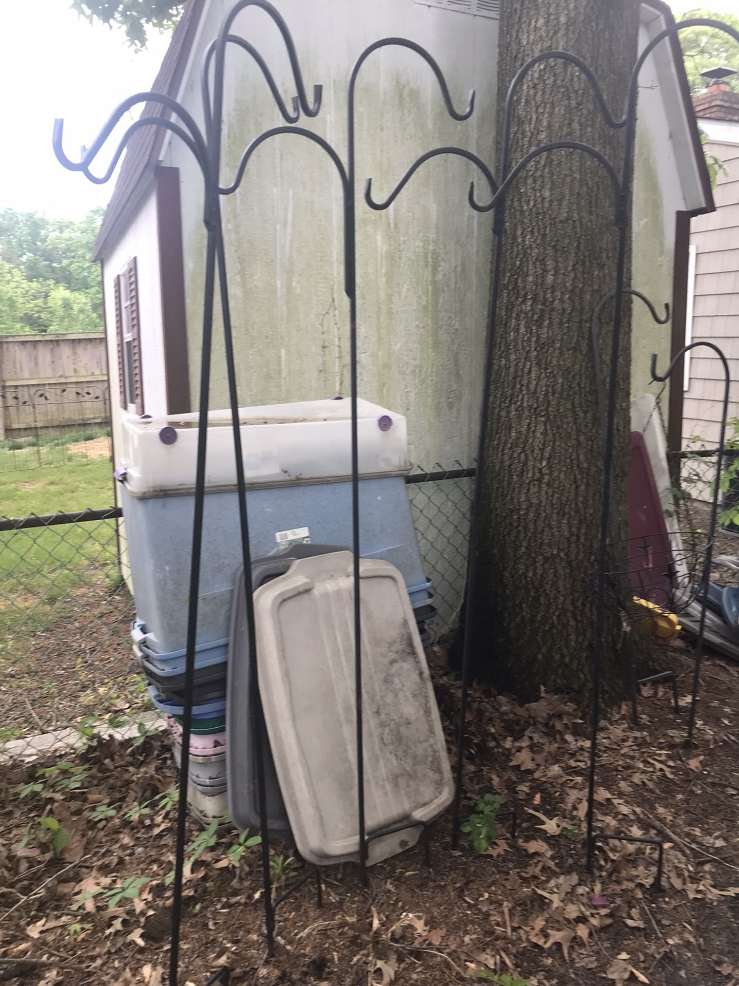 New 6 Foot Rod Iron Double Shepherds Hook Flower Pot Hangers Only $20 Each Firm