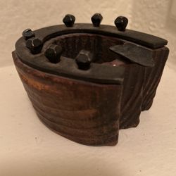 Wooden Western Ashtray ) Never Used)