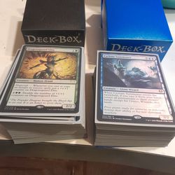 2 MTG Decks Sleeved And Ultra Pro Boxes