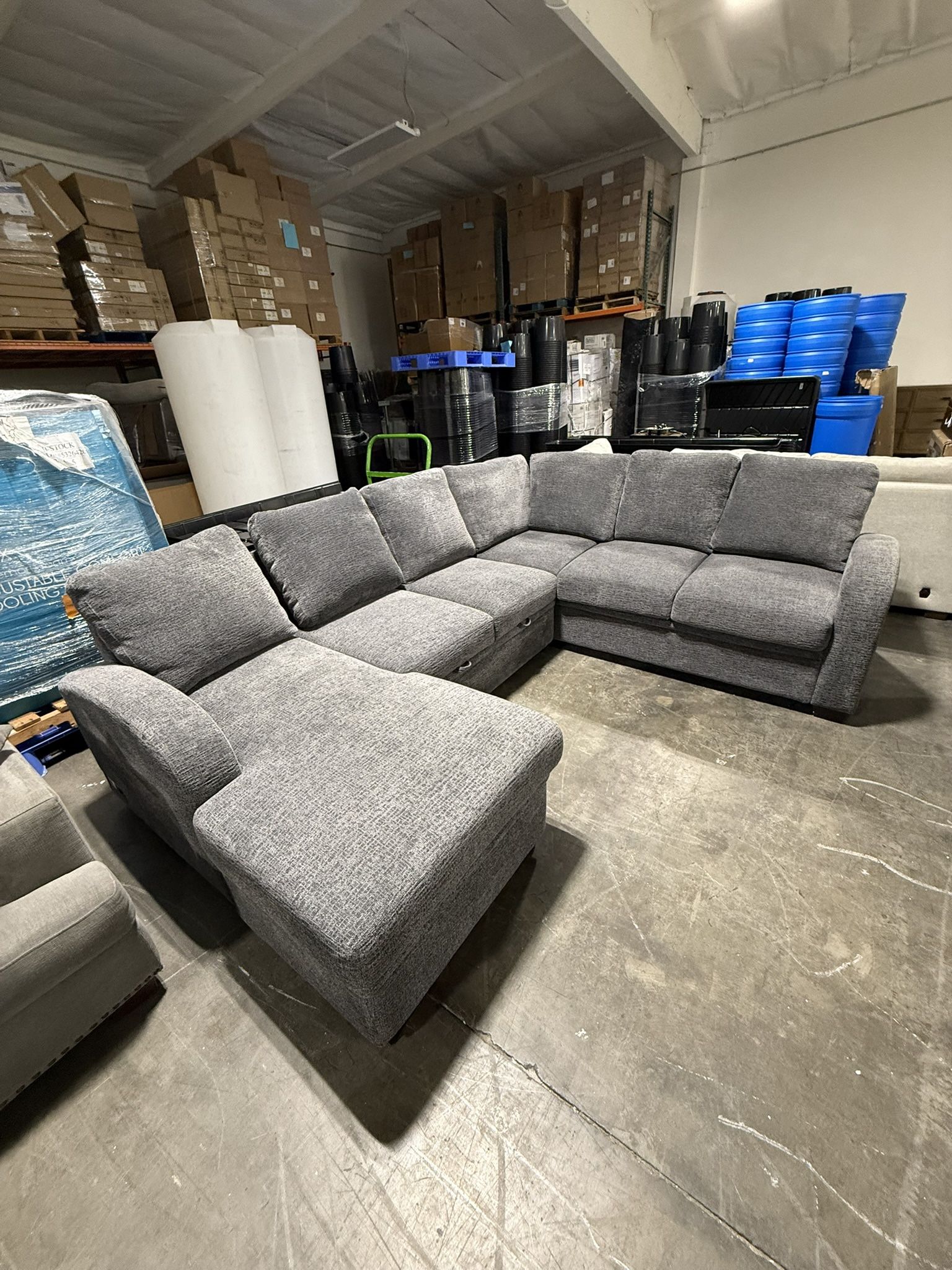 Aria Sleeper Sectional with Reversible Chaise and Storage