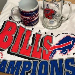 Buffalo Bills Vintage T Shirt And Buffalo Bill Coffee Mug