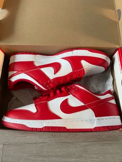 Red and white Nike dunks men’s size 9