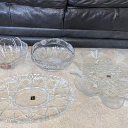 Crystal Platters And Bowls