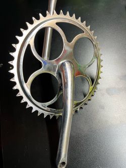 Vintage Schwinn 4-Circle Chrome Sprocket & Crank - Varsity / Sting-Ray / Suburban