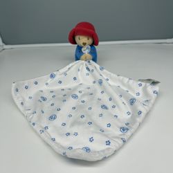 Paddington Bear Plush Security Blanket - Red Hat, Blue Coat, White Blankie HTF