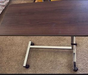 Adjustable Overbed Table with Wheels