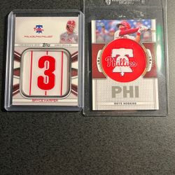 PRIiCE  SLASH-Bryce Harper Player Jersey Medallion Card & Team Logo Patch Card