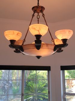 Large Marble Hanging Chandlier