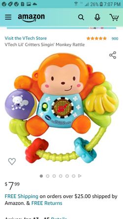 Vtech Lil' Critters Singin' Monkey Rattle