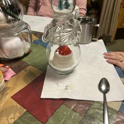 Hand Crafted Glass Snowman 