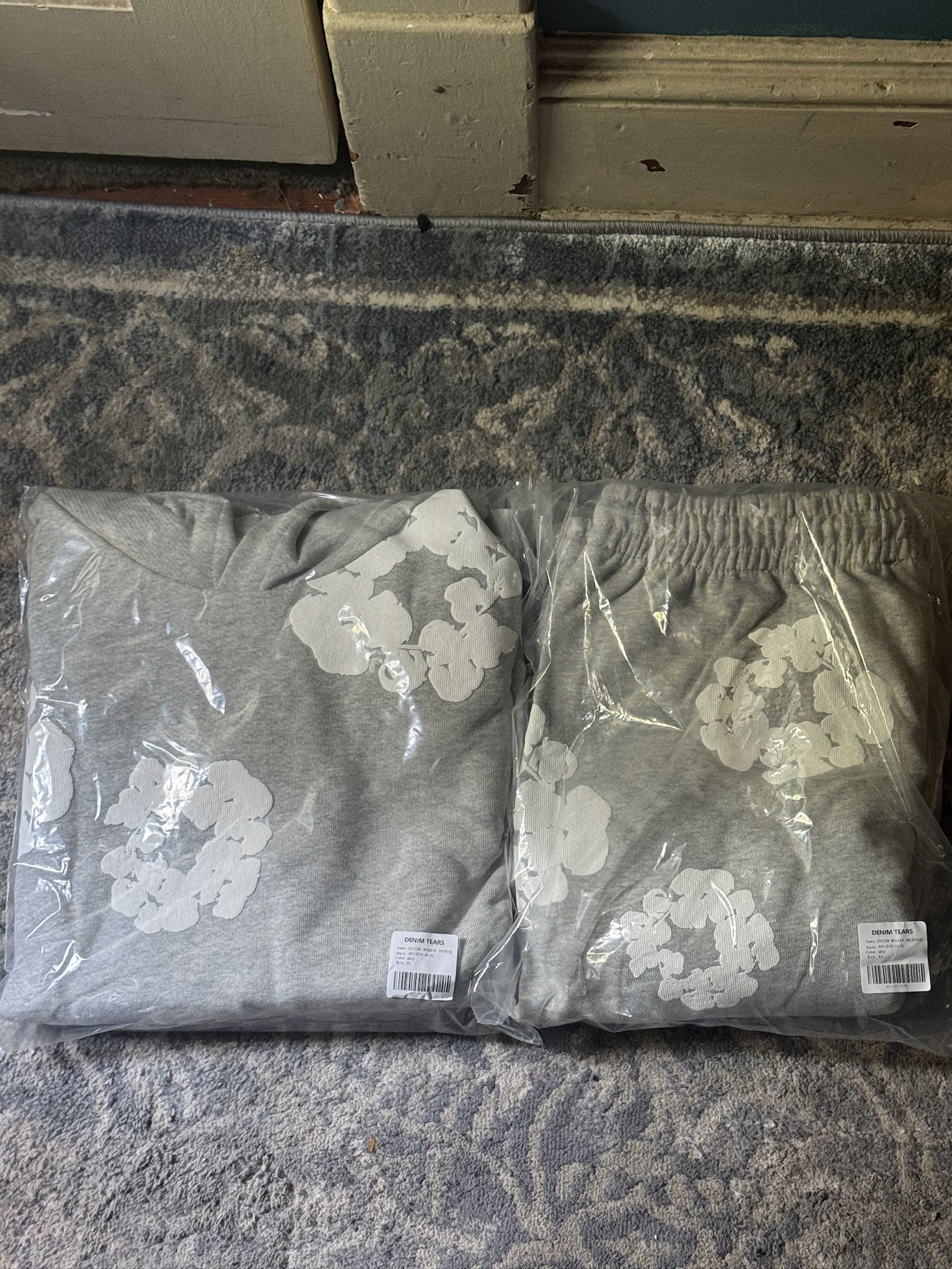 Denim Tears Grey Hoodie & Pants Set