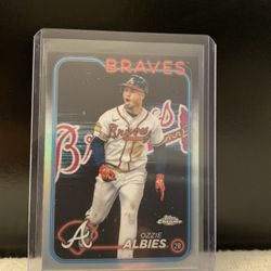 2024 Topps Chrome Ozzie Albies Lightboard Logo Refractor #9 Braves