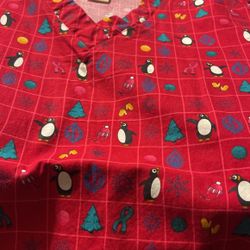 Penguin Scrub Top