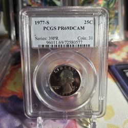 1977-S PCGS PR69DCAM Washington Quarter - Deep Cameo Proof