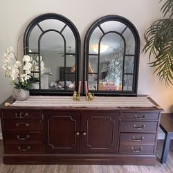 Credenza - Antique Myrtle Desk Credenza