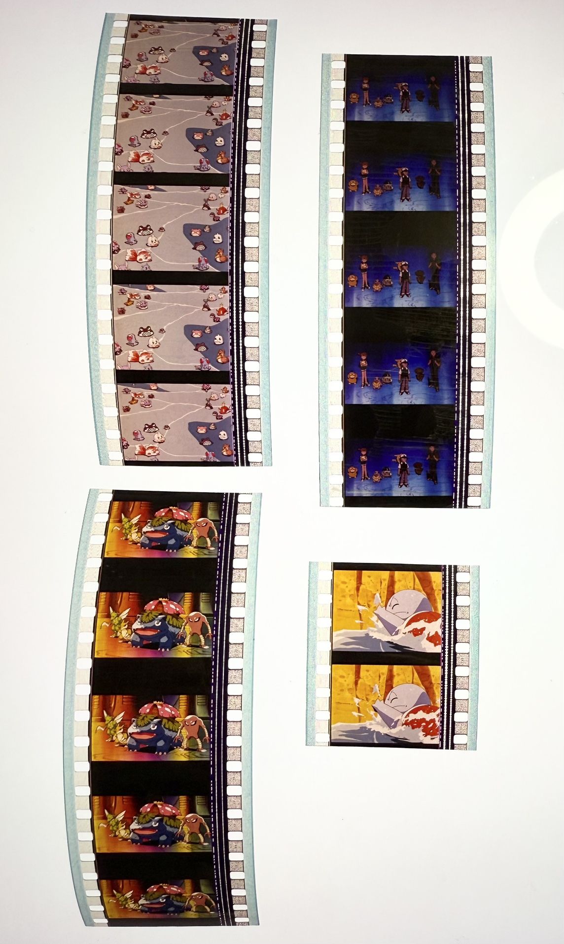 Pokemon 35mm Vintage Theater Used Movie Film Strips (4pcs)