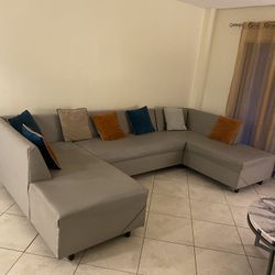 Vinyl Sectional Couch