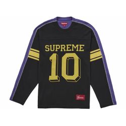 Supreme Split L/S Football Top Black