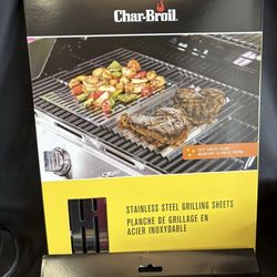 NEW CHARBROIL Stainless Steel REUSABLE grilling sheets X2 Boxes