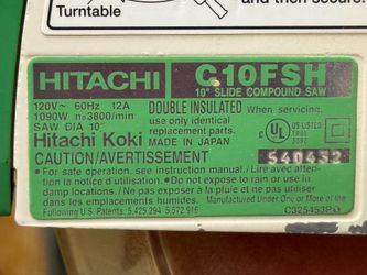 Hitachi C10FSB 10-Inch Dual Bevel Sliding Compound Miter Saw