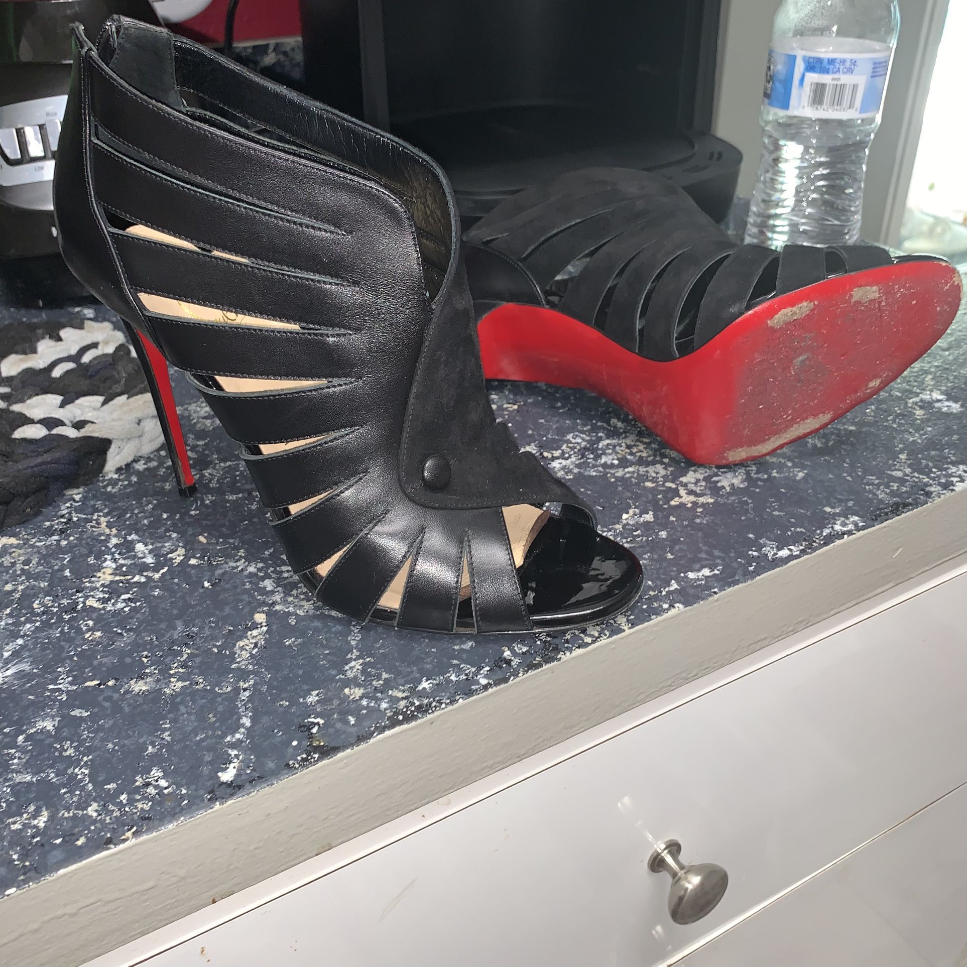 Authentic Leather And Suede louboutin Heels Size 40 (9.5)