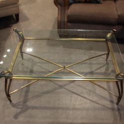 Glass And Metal Table 