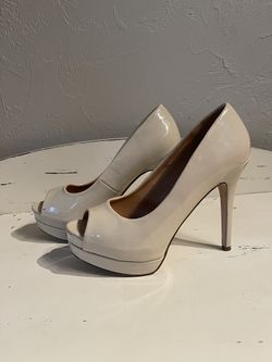 Nude Open Toe Heels Size 8