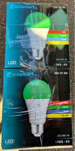 EcoSmart A19 5W Colored LED Bulbs – 2 Pack