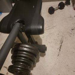 Weights Rack Bar And  Bench 