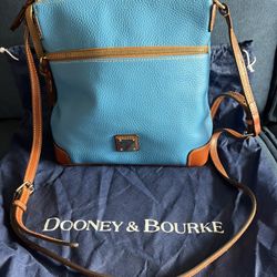 Dooney & Bourke  Pebble Grain Crossbody Blue Purse Bag Gift 