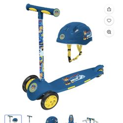 Paw Patrol 3 Wheel Scooter and Helmet Set 
