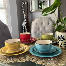 Colorful set Of Plates