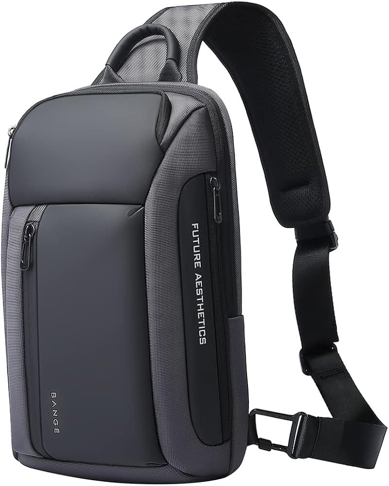 BANGE Messenger Bag, Waterproof Men's Chest Bag, Shoulder Bags, Crossbody Backpack for Men.